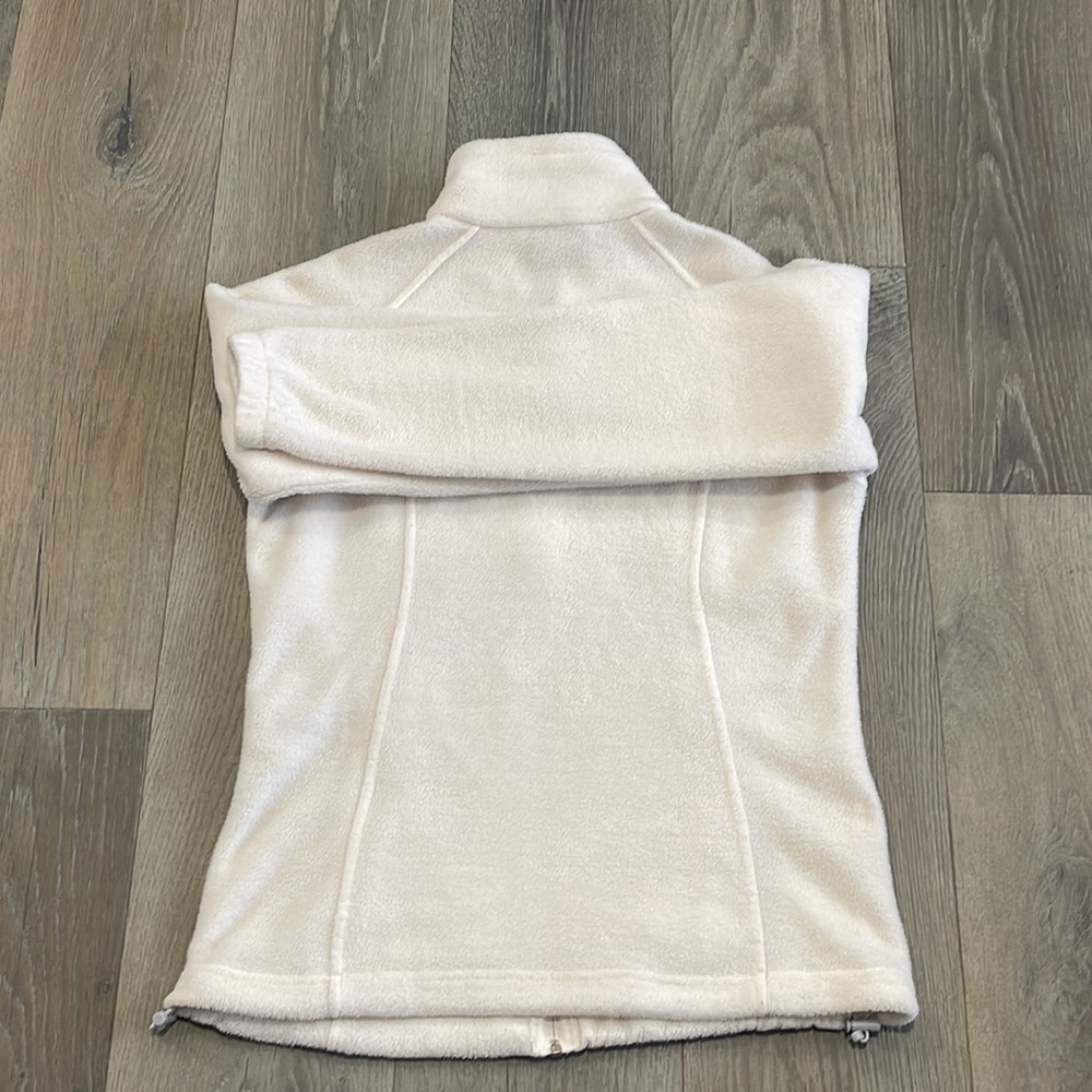 Columbia Cream Benton Springs Full Zip Fleece 2 Zip Pocket Jacket Small - Picture 4 of 9